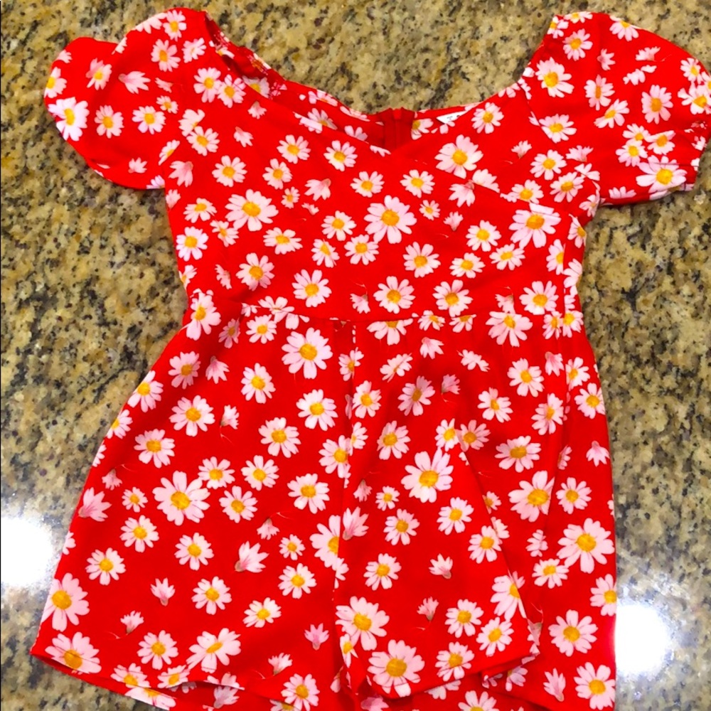 Red flowered jumper